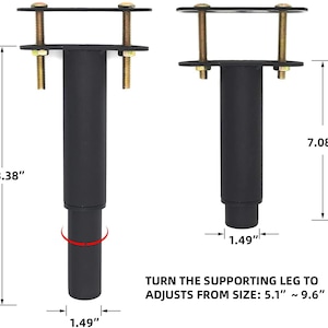 Adjustable Height Bed Frame Support Leg: Durable Steel Furniture Foot (2pc/4Pc)