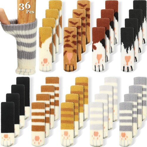 36 Pieces 9 Sets Cat Chair Legs Protectors Cat Paw Furniture Etsy