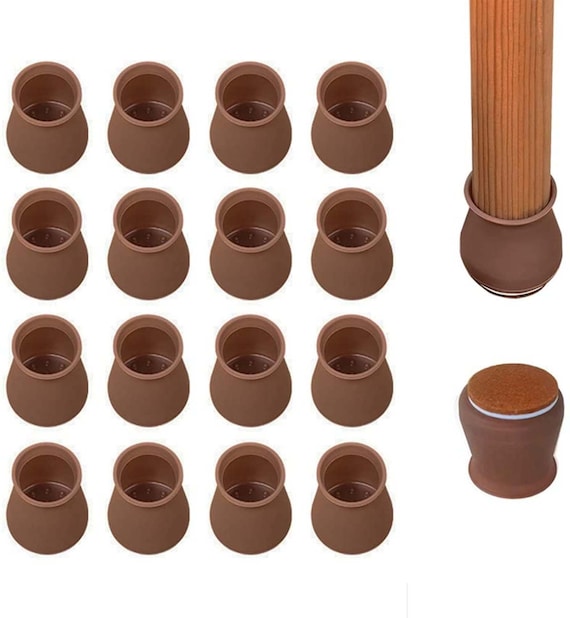 Tappi Per Gambe Sedia 12 Pezzi - Gomma Trasparente, Antiscivolo E Antirumore, 20x40mm - Foto 2