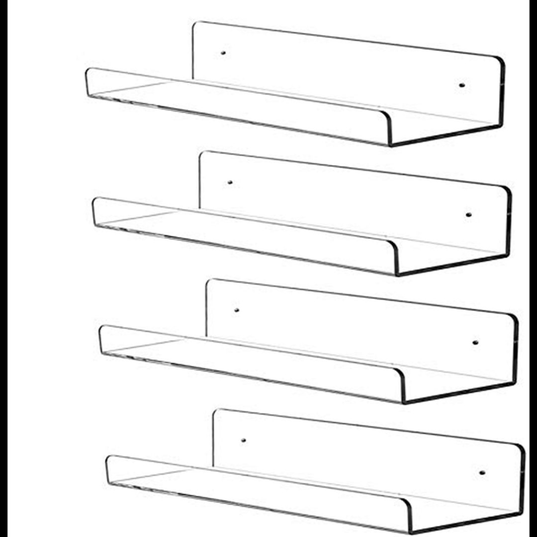 Clear Acrylic Floating Shelf Display Stand 5mm Thick Wall Etsy UK