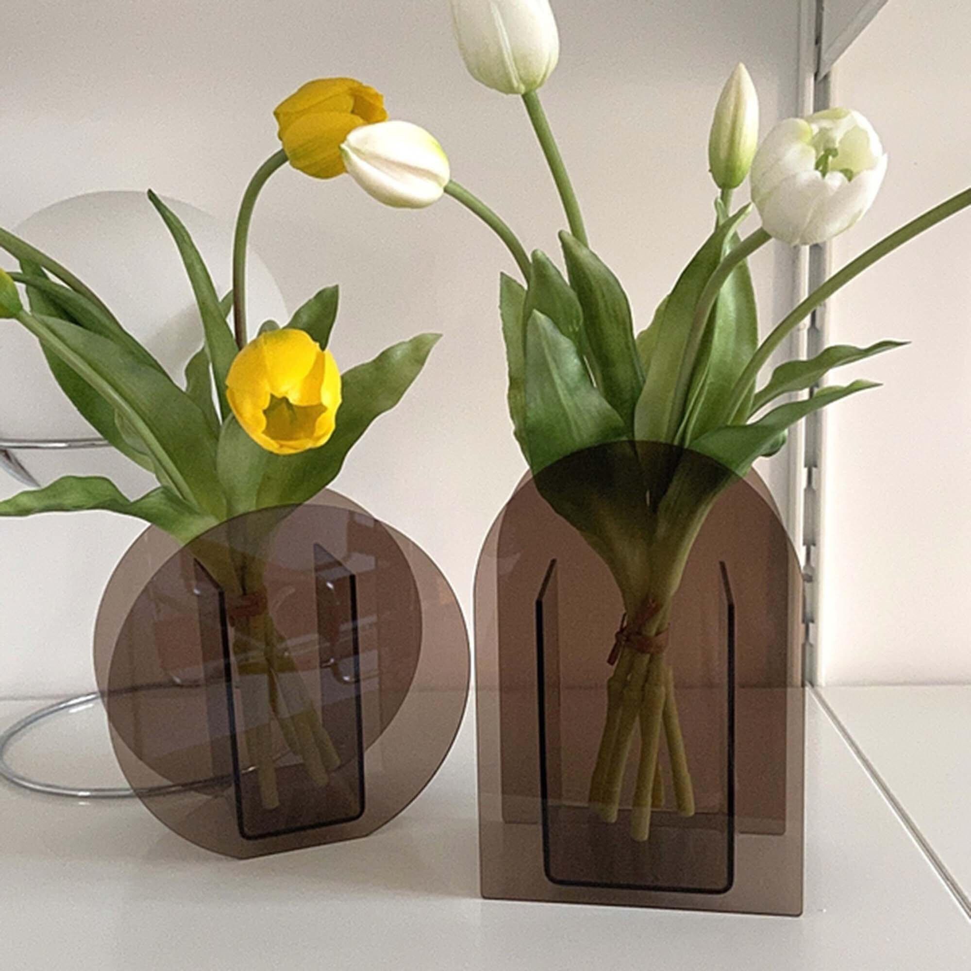 INS Korean Style Acrylic Vase Flower Desktop Living Room Study Etsy UK