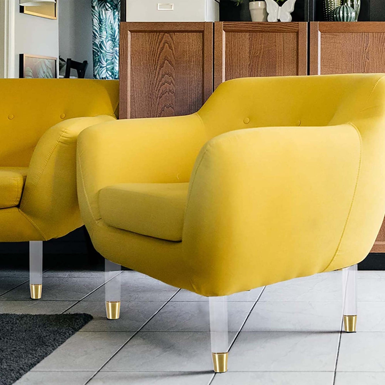 8-Zoll-Acryl-Möbel Beine verjüngt klar Glas Möbel Beine Pack | Etsy