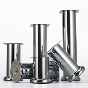 4pc Chrome color Metal Square Furniture legs, tube Sofa Legs, furniture legs ,Replacement cabinet foot