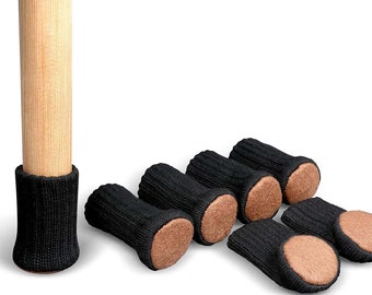 Calcetines para patas de silla: fundas antideslizantes para patas de muebles, juego de 24