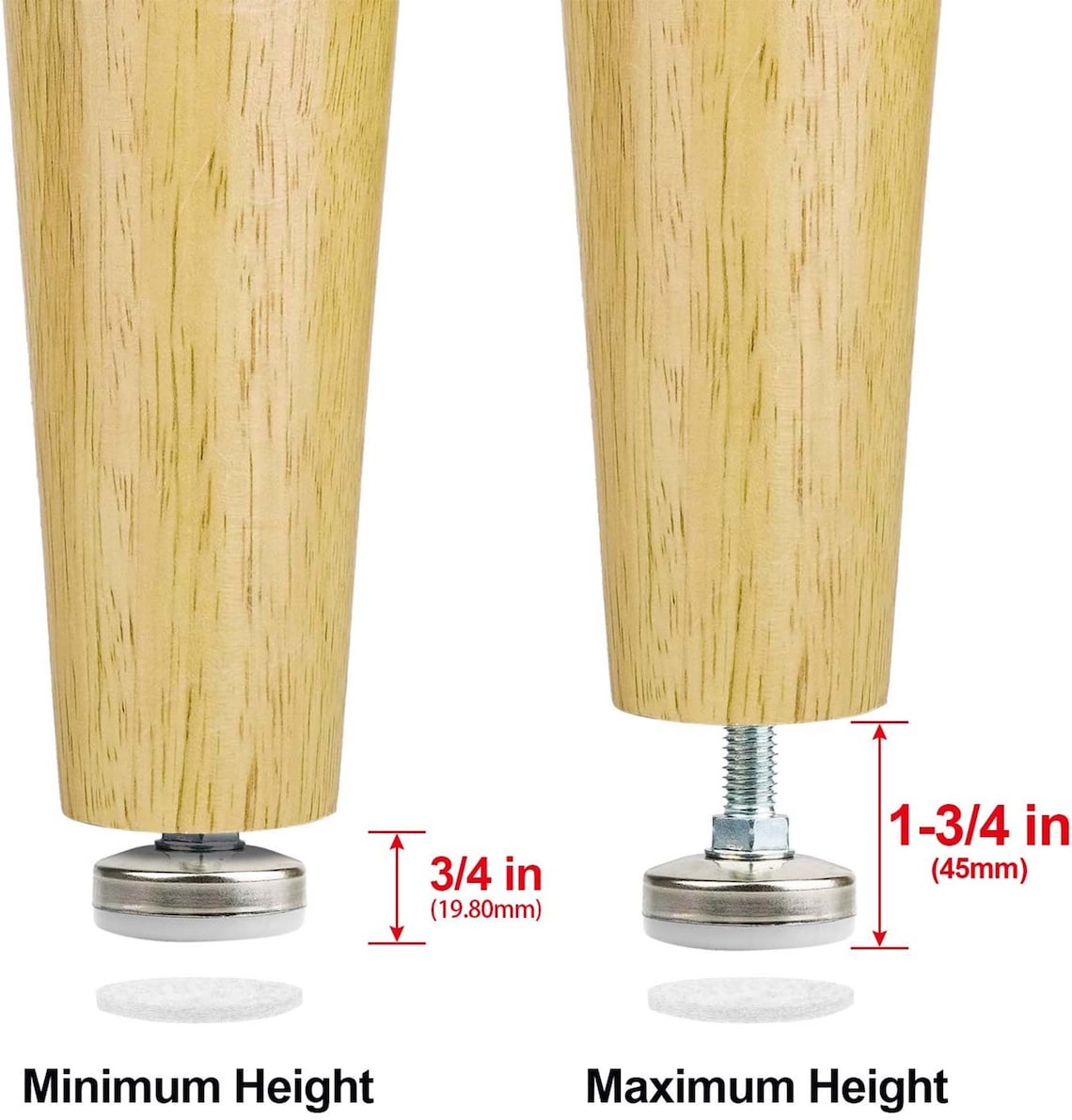 Heavy Duty Furniture Leveling Feet Adjustable Furniture Leg Etsy