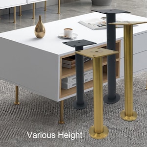 Moderna gyllene metallmöbelben: DIY bords-/sofffötter - set om 4