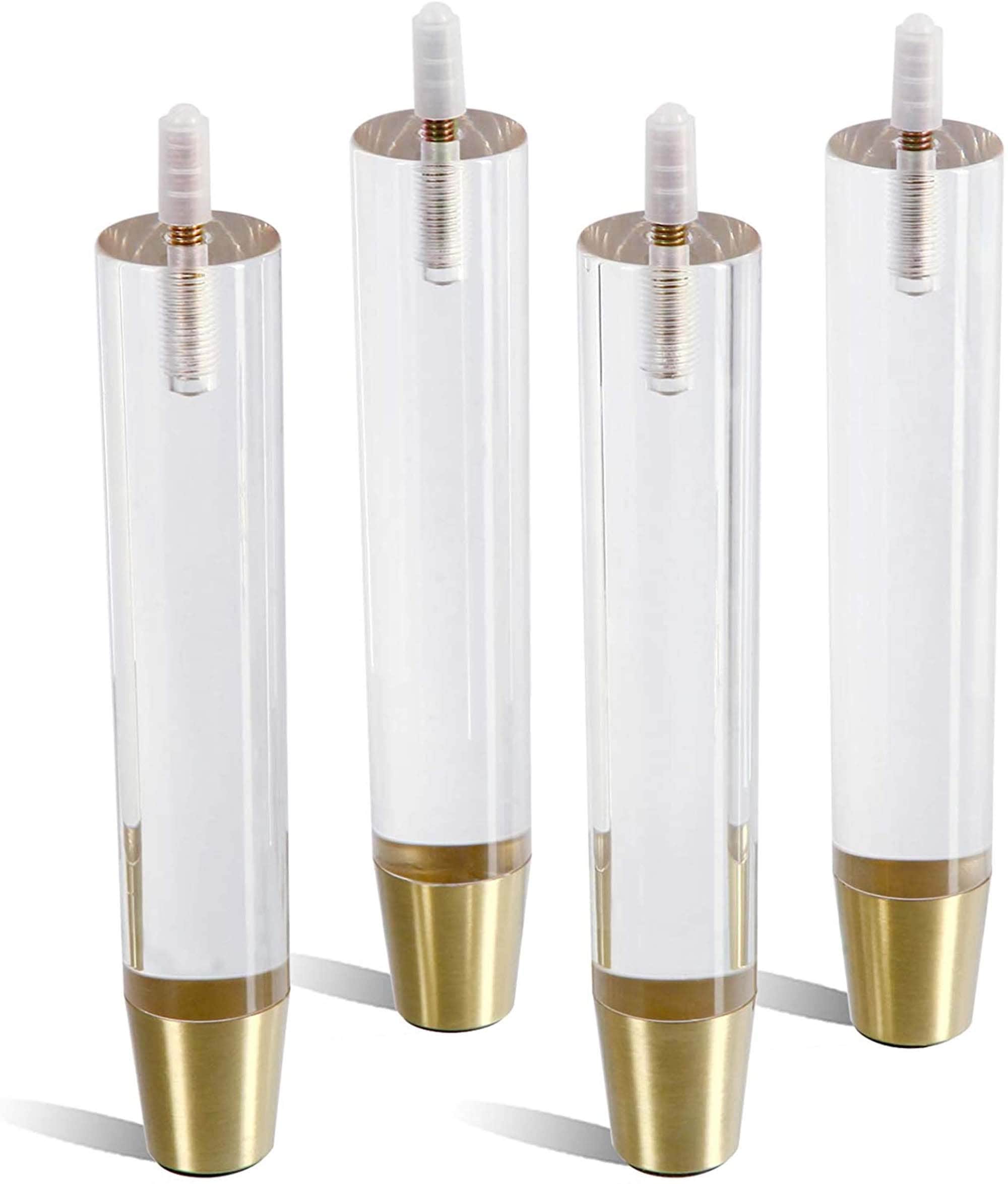 8 Inch Acrylic Furniture Legs Tapered Clear Glass Furniture Etsy