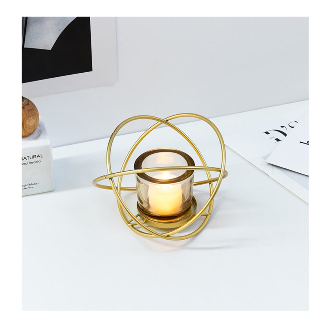 Golden Candle Holders Metal Candlestick Holder Ball / Elk Etsy