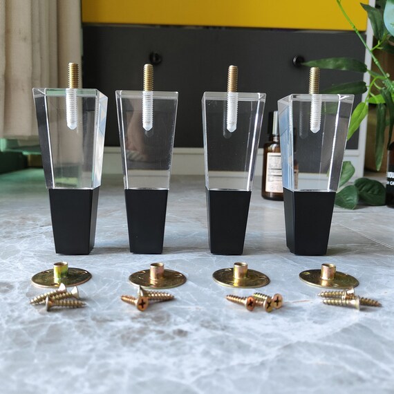 Acrylic Furniture Legs Replacement Sofa Feet Cabinet Modern Clear