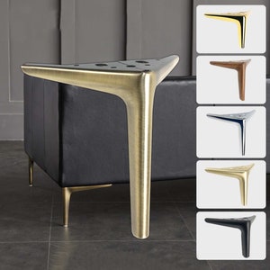 4pcs Legs for Metal Hardware Furniture,Mount Table Chair Sofa TV Bathroom Cabinet Gold Black Support Feet Light Luxury