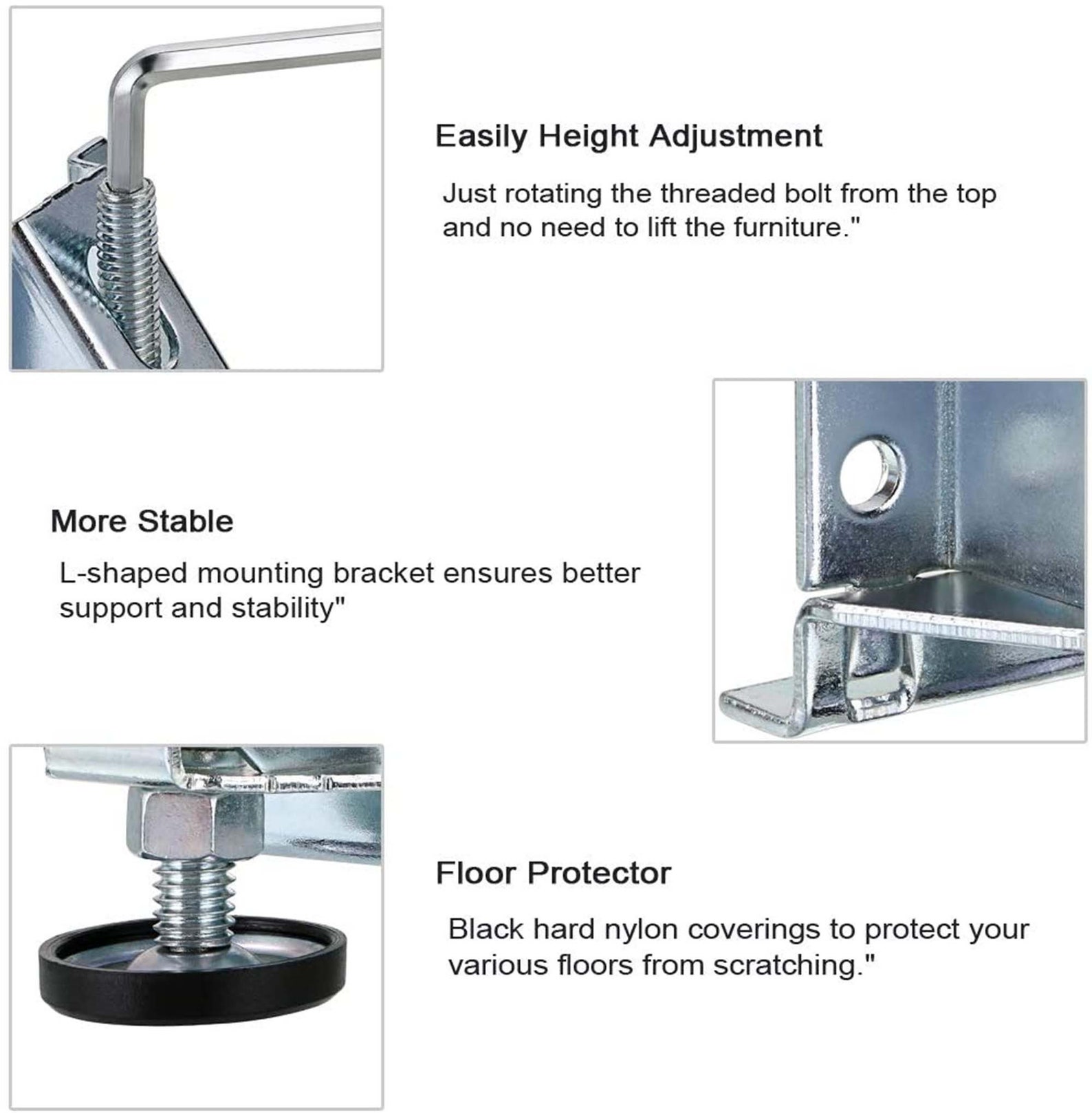 Heavy Duty Adjustable Leveling Feet Hexagon Nuts Lock Etsy