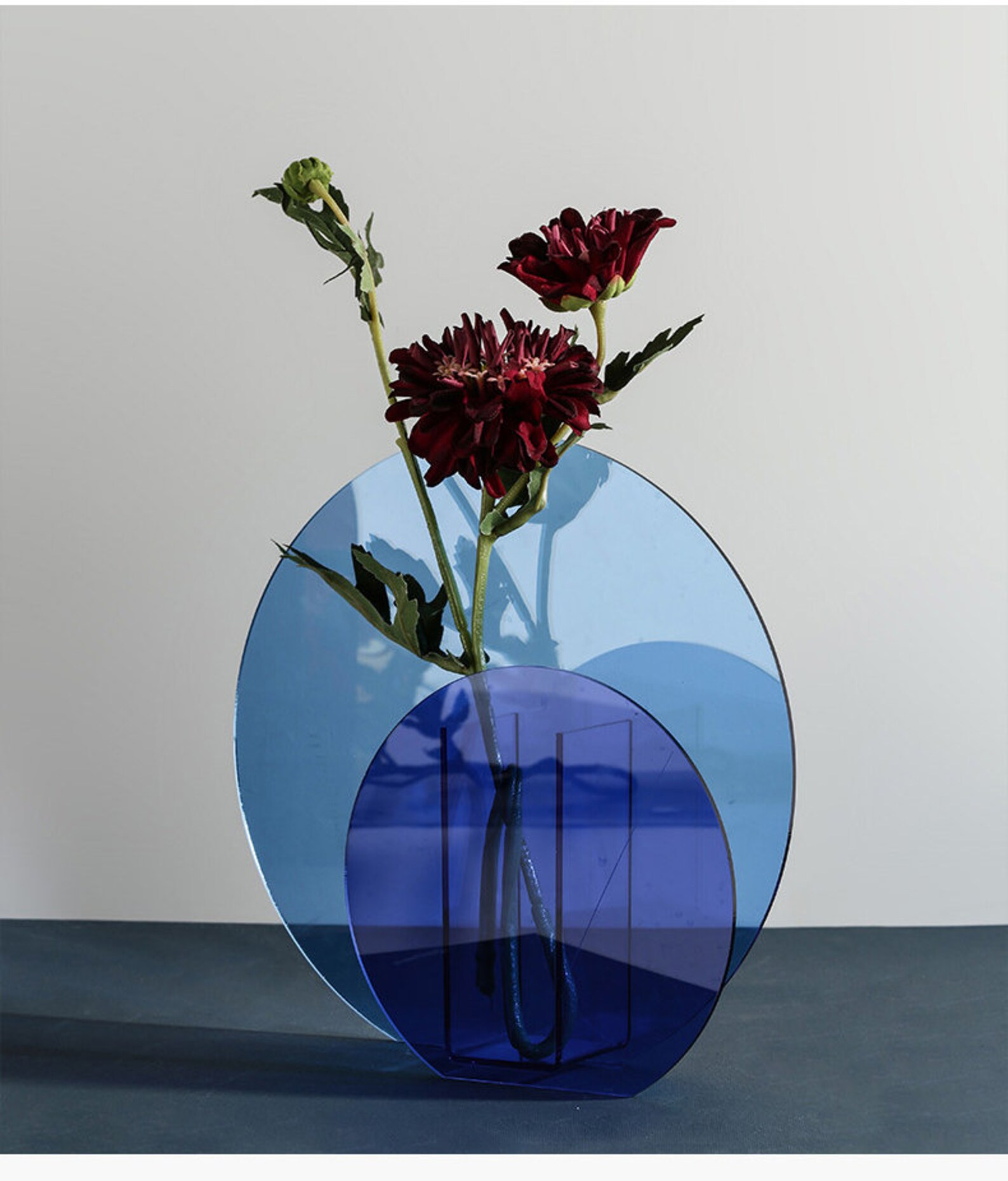 Ins colorful acrylic vase simple art geometry transparent Etsy