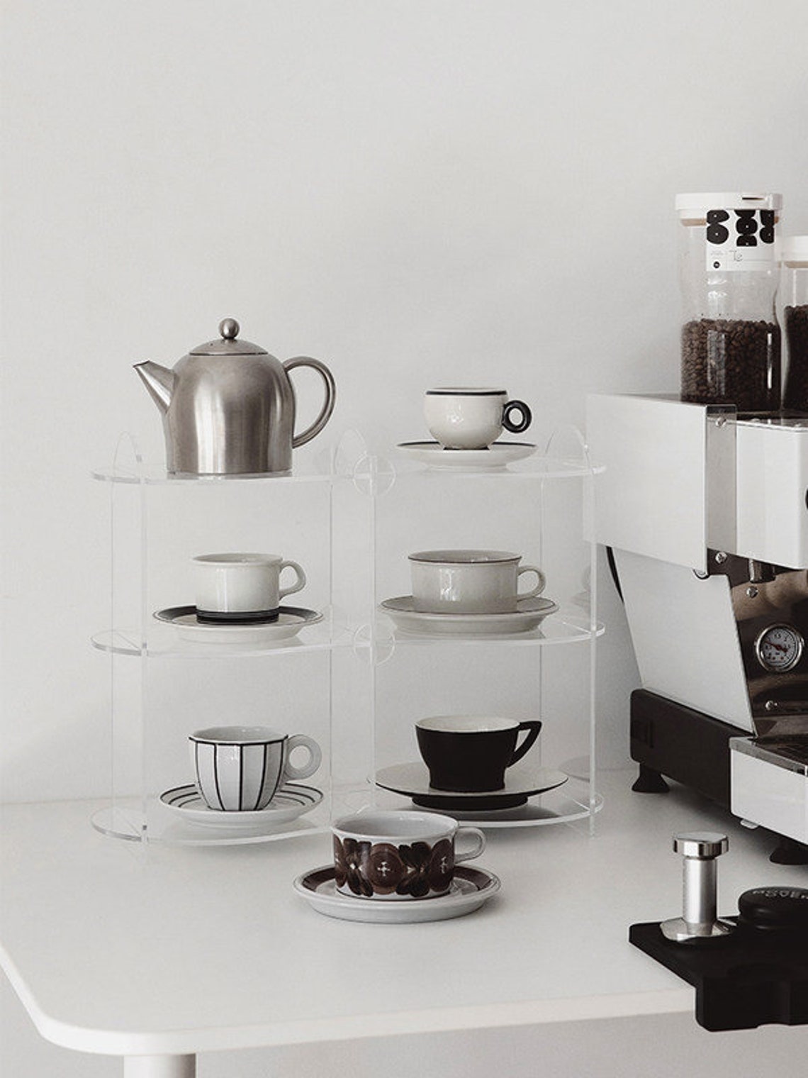 Multi Functional Acrylic Storage Rack Kitchen Tableware Etsy