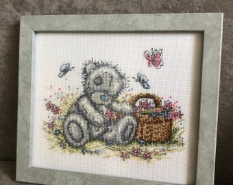 Find Your Cross Stitch Embroidered Tatty Teddy By Motherboutique