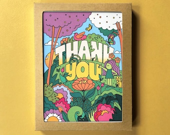 Thank You Naturally Boxed Set of 6 Cards and 6 Envelopes - Blank Inside