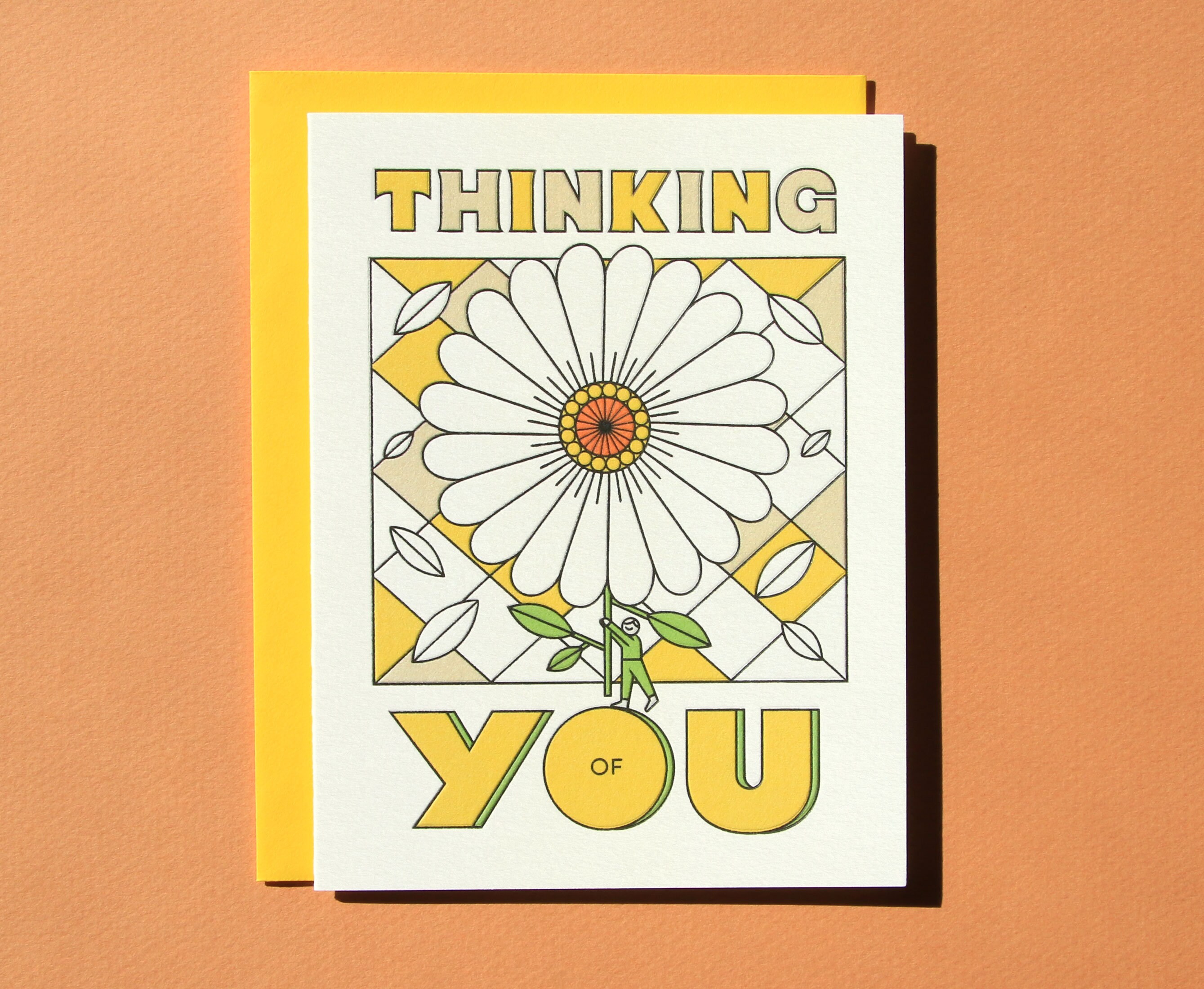 Thinking of You Greeting Card Blind Letterpress — Ramberg