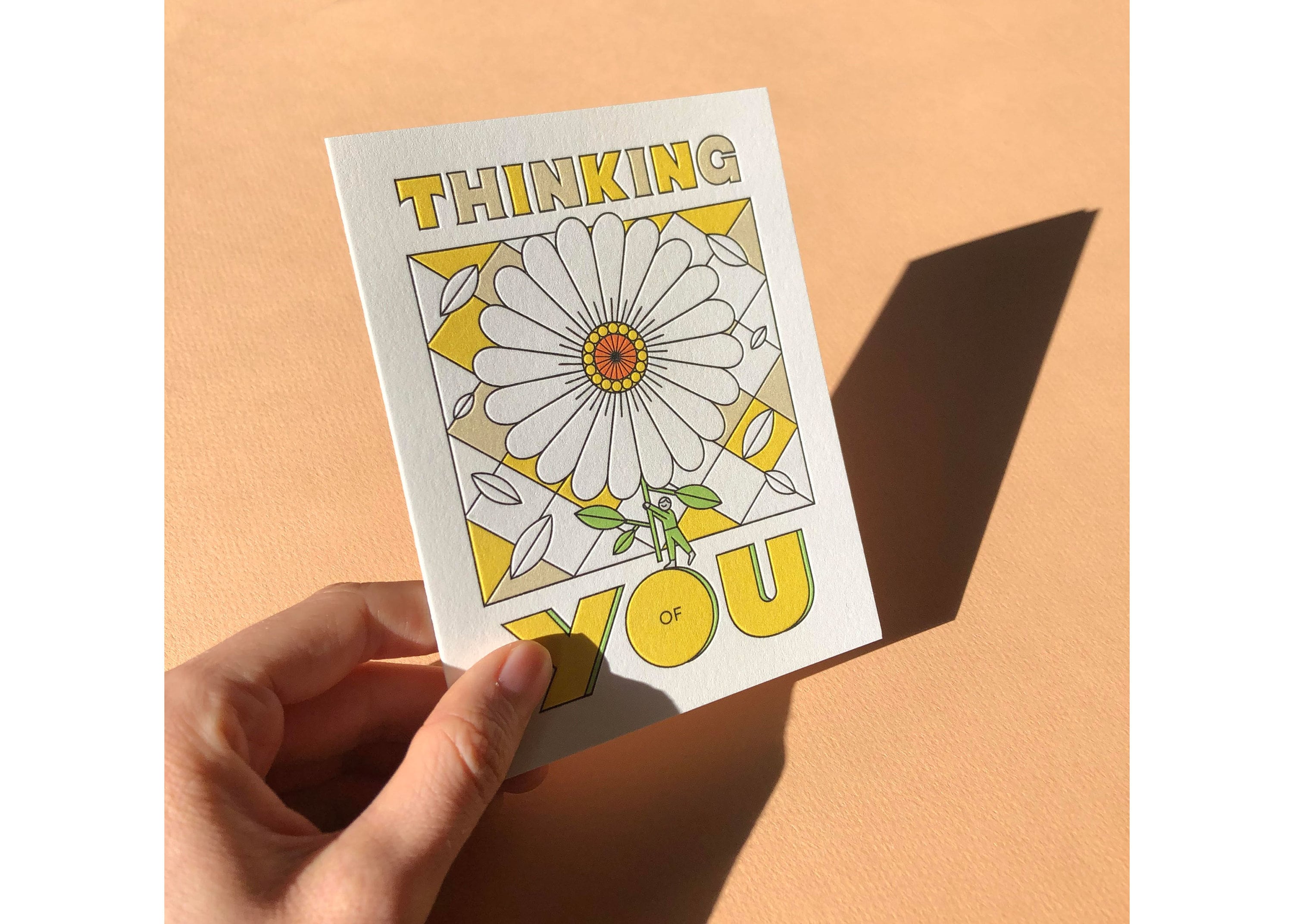 Thinking of You Greeting Card Blind Letterpress — Ramberg