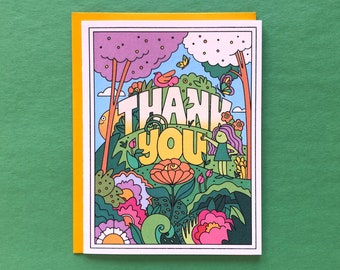 Thank You Naturally Greeting Card - Blank Inside