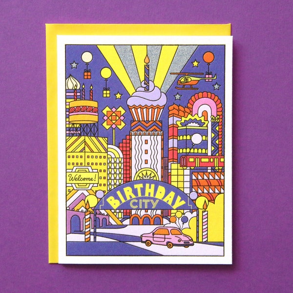 Birthday City Greeting Card