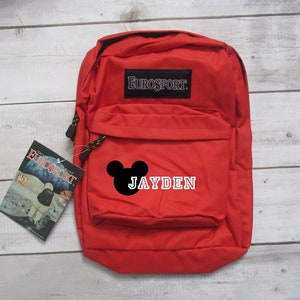 Personalized Red Backpack Briefcase 14" Eurosport School College Sturdy  Travel Christmas Gift Teen Boy Girl Kids - Etsy