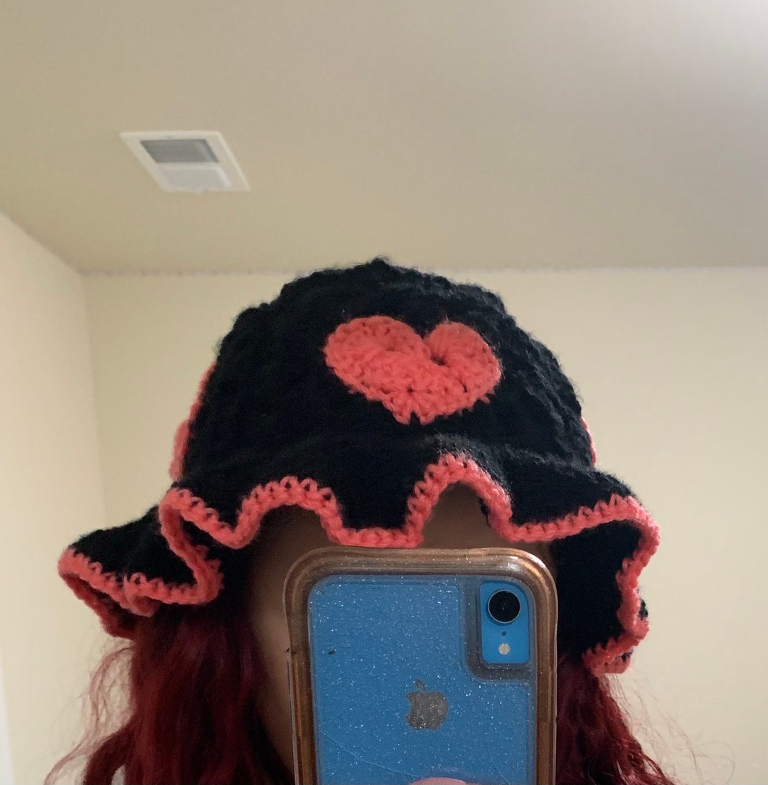 Heart Bucket Hat Etsy