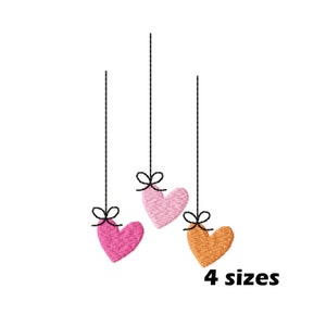 Hearts Machine Embroidery Designs, Instant Download - 4 Sizes