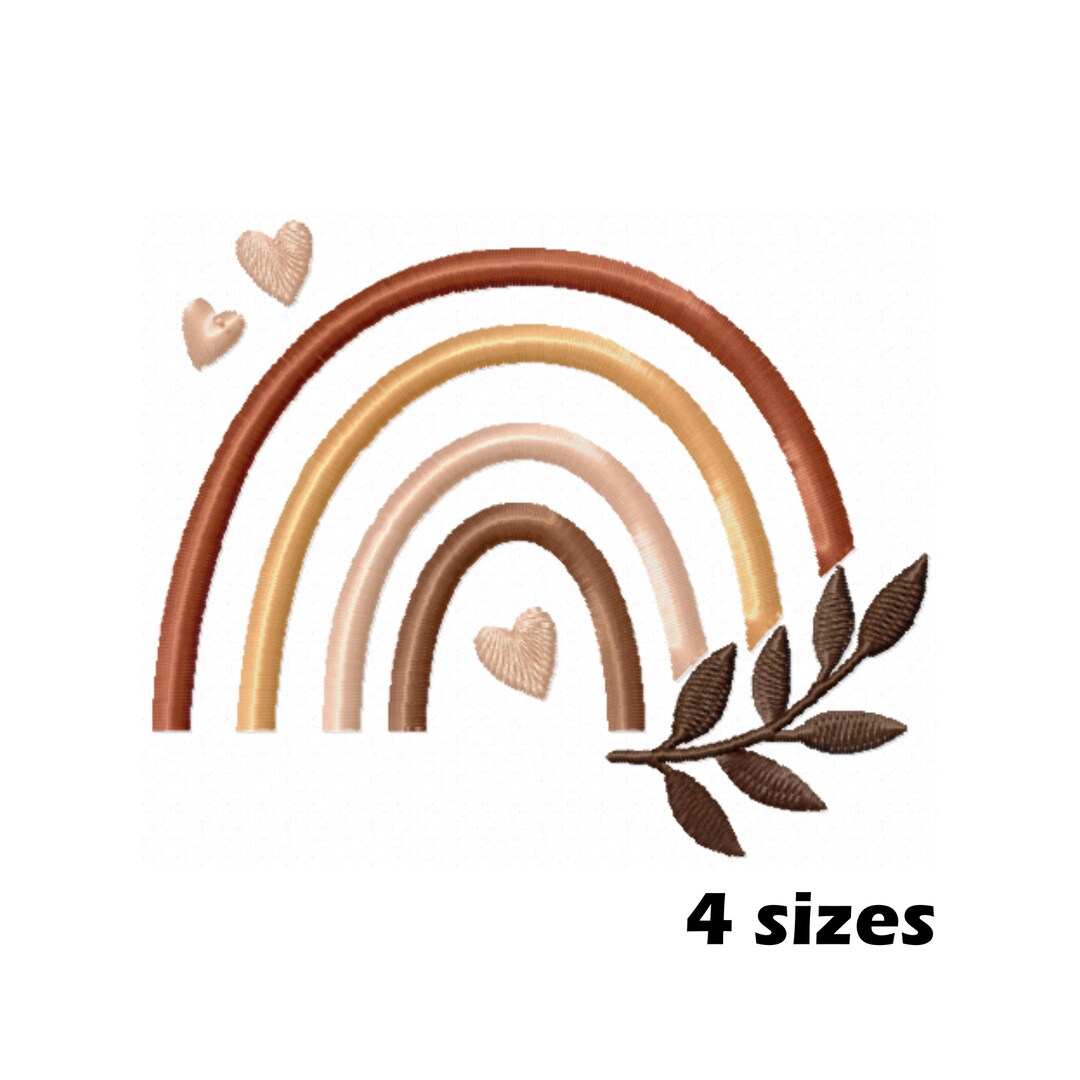 Rainbow Embroidery Designs, Instant Download 4 Sizes - Etsy