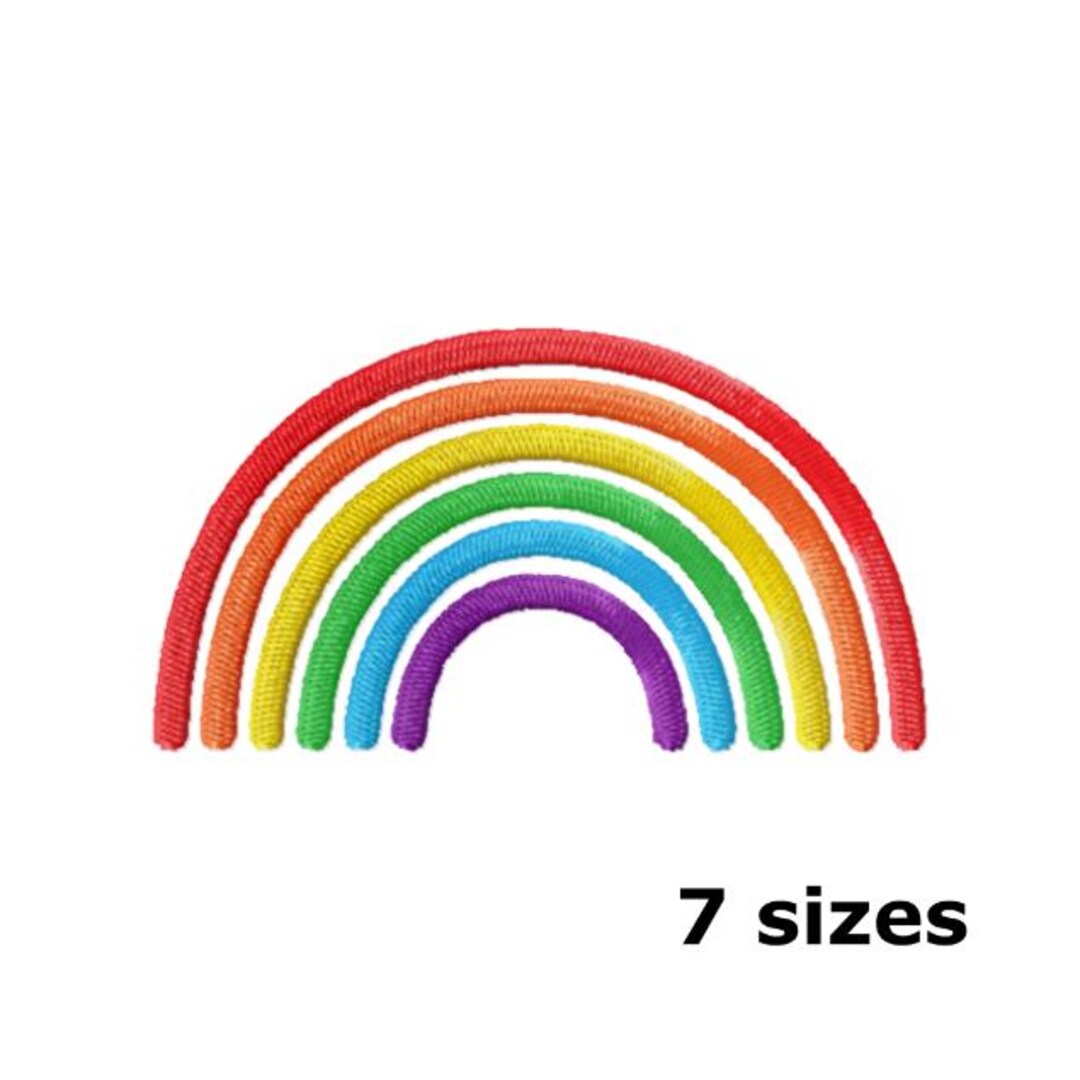 Mini Colorful Rainbow Embroidery Designs, Instant Download - 7 Sizes - Etsy