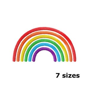 Mini Colorful Rainbow Embroidery Designs, Instant Download - 7 Sizes