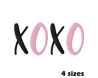 XOXO Maskinbroderidesigner, Alla hjärtans dag-broderifil, direktnedladdning - 4 storlekar