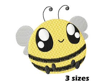 Cute Bumble Bee Embroidery Designs, Instant Download - 3 Sizes