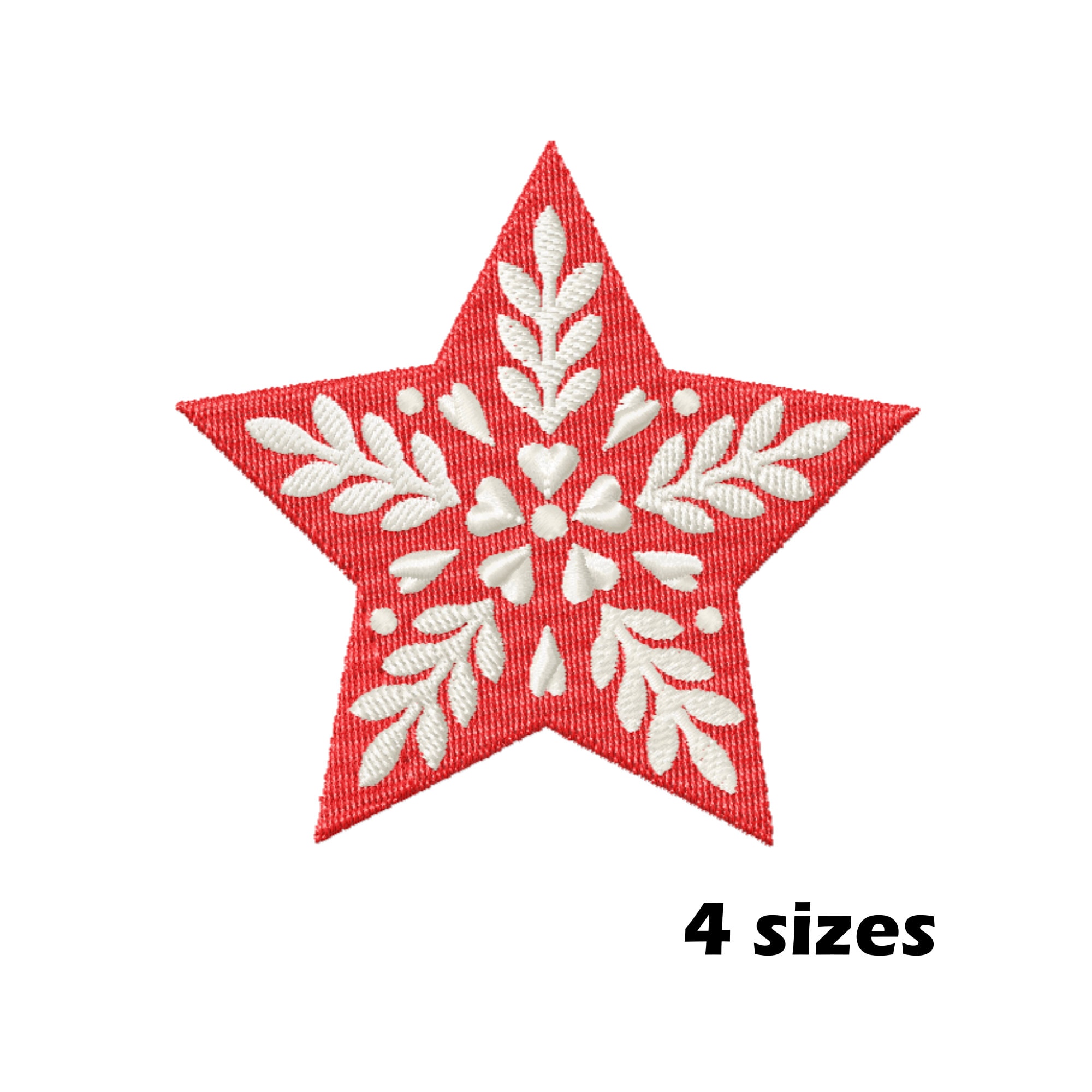 Christmas star machine embroidery design  etsy