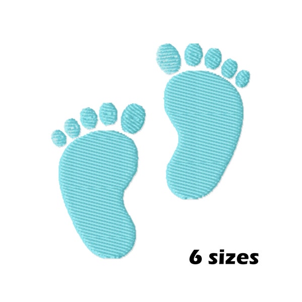 Mini Baby Feet Embroidery Designs, Instant Download - 6 Sizes
