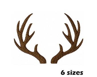 Deer Antlers Embroidery Designs, Instant Download - 6 Sizes