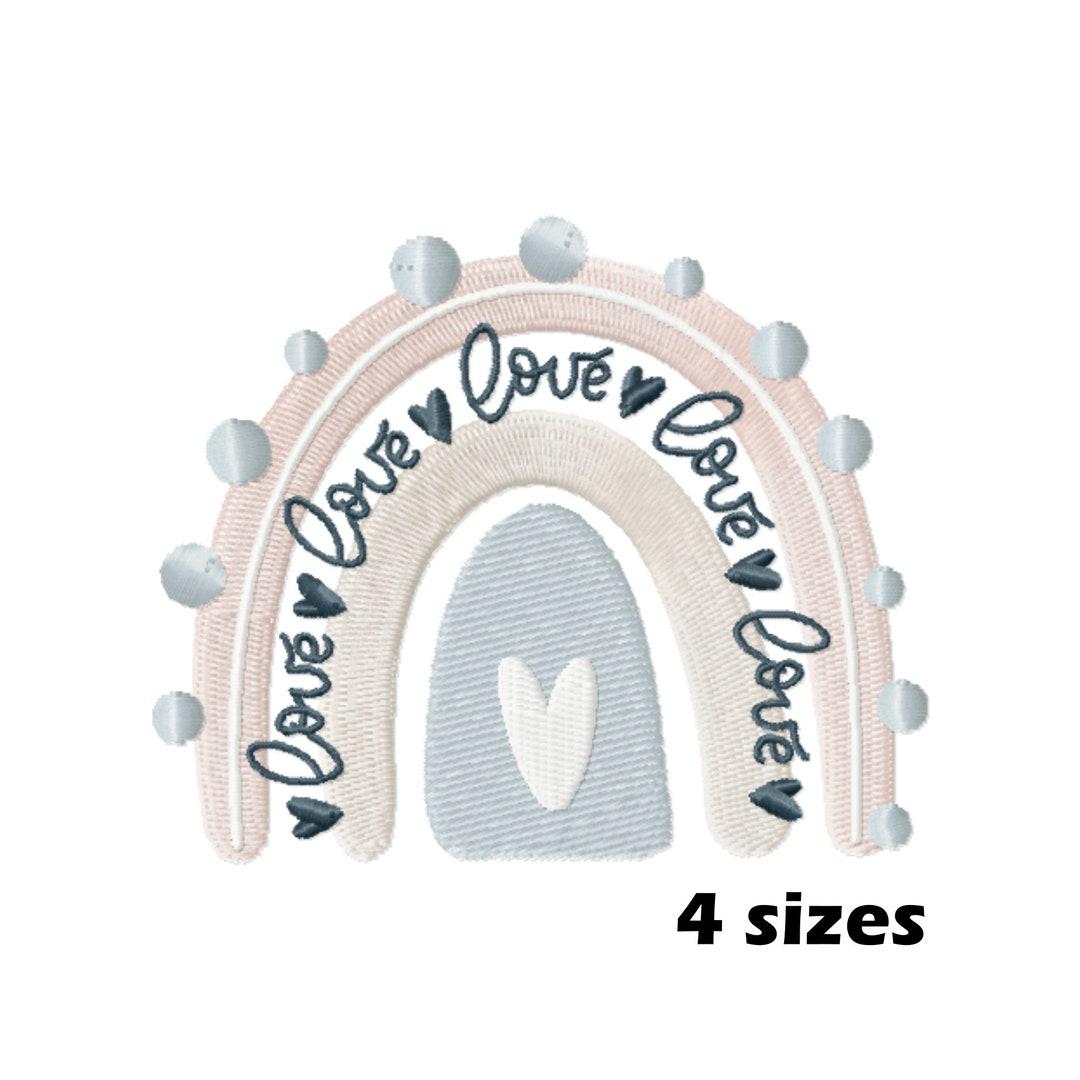 Rainbow Embroidery Designs, Instant Download 4 Sizes - Etsy