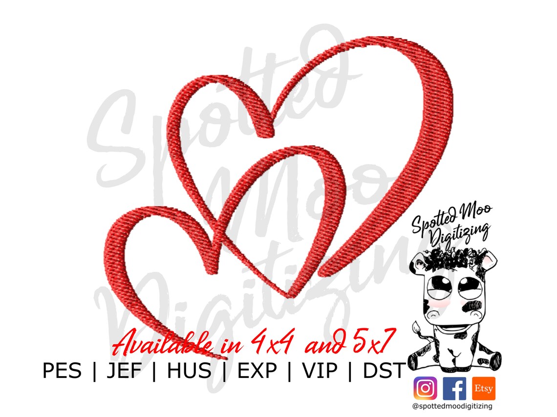 Hearts Double Hearts Heart Shape True Love Machine | Etsy