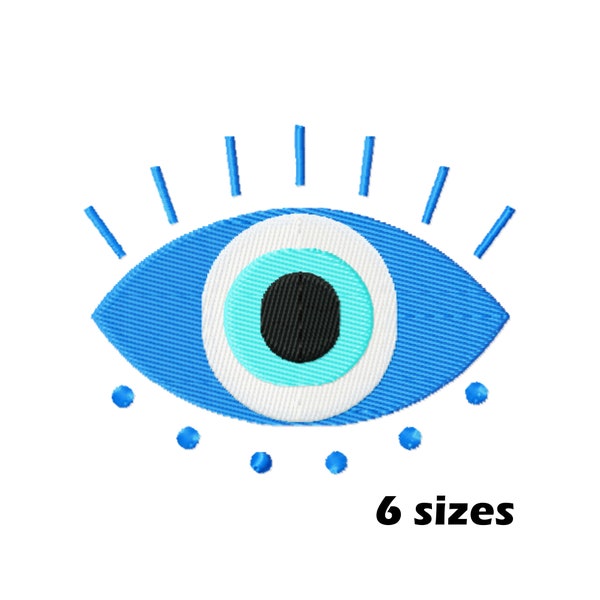 Blue Eye Embroidery Design, Instant Download - 6 Sizes