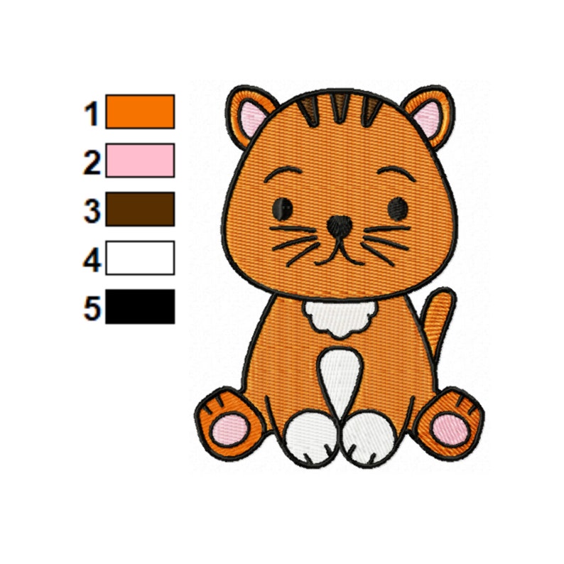 Cute Cat Embroidery Designs Instant Download 4 Sizes - Etsy