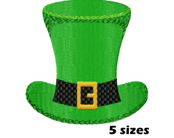 Leprechaun Hat Embroidery Designs, Instant Download - 5 Sizes