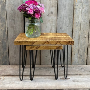 Chunky Rustic Nest of Tables