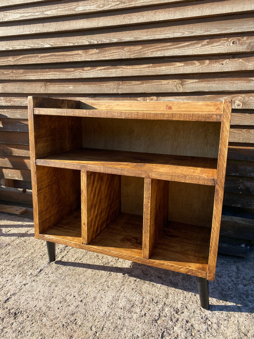 Rustic Vinyl Storage Unit / Turntable Sideboard - Etsy