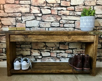 No. 11 - Rustic Hall Bench / Shoe Storage - Also available in hardwood