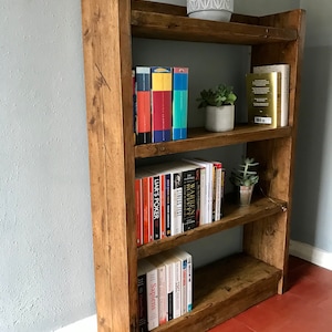 Librería rústica recuperada - Estantería de pino macizo (disponible en roble y nogal)