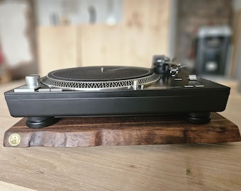 Solid Walnut Live Edge Turntable Isolation Plinth