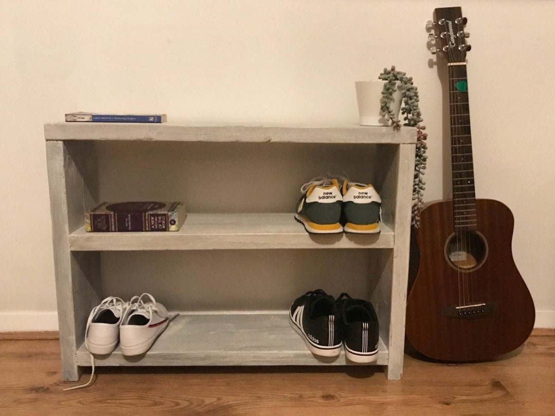 Rustic Reclaimed Timber Shoe Rack - Etsy UK