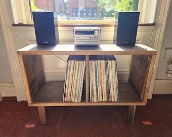 Hardwood Vinyl Record Storage Cube - No. 26 - The Gem - / Oak / Walnut