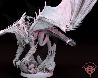 Inferno Dragon Red Dragon Gargantuan 3D Printed