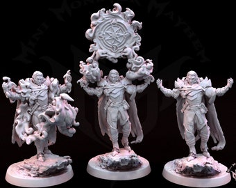 Male Fire Oracle Sorcerer Wizard Warlock Mini 3D Printed