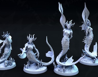 Mermaid Sahuagin Abyssal Serpent Dungeons and Dragons