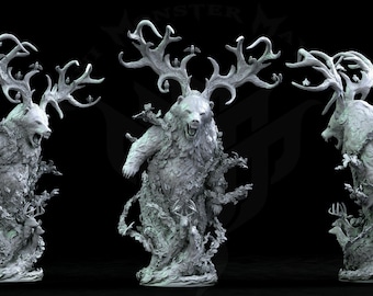 Bear Spirit Druid 3D Printed Dungeons And Dragons
